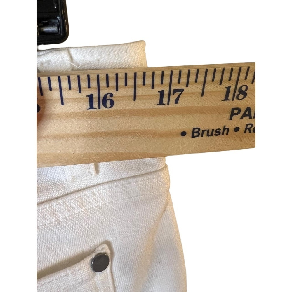 Eileen Fisher White Straight Leg Five-Pocket Denim Pants Medium - Picture 4 of 7